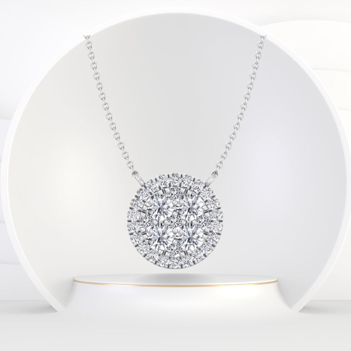 Lisbon - 1 Carat Round Shape Diamond Pendant Necklace