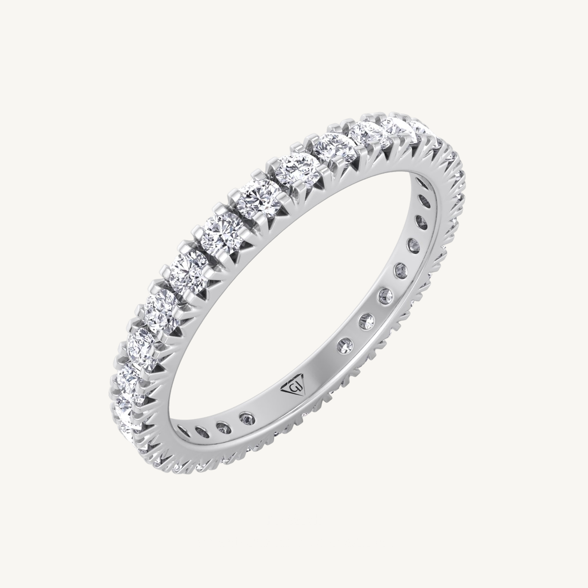 Natural Diamond French Pave Ring