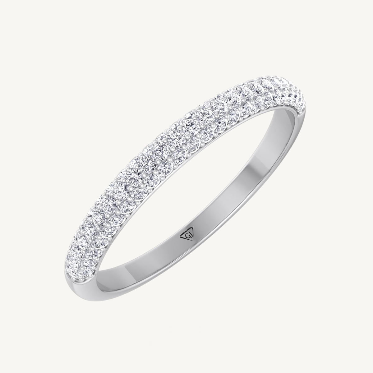 Teresa - Pave Natural Diamond Wedding Band