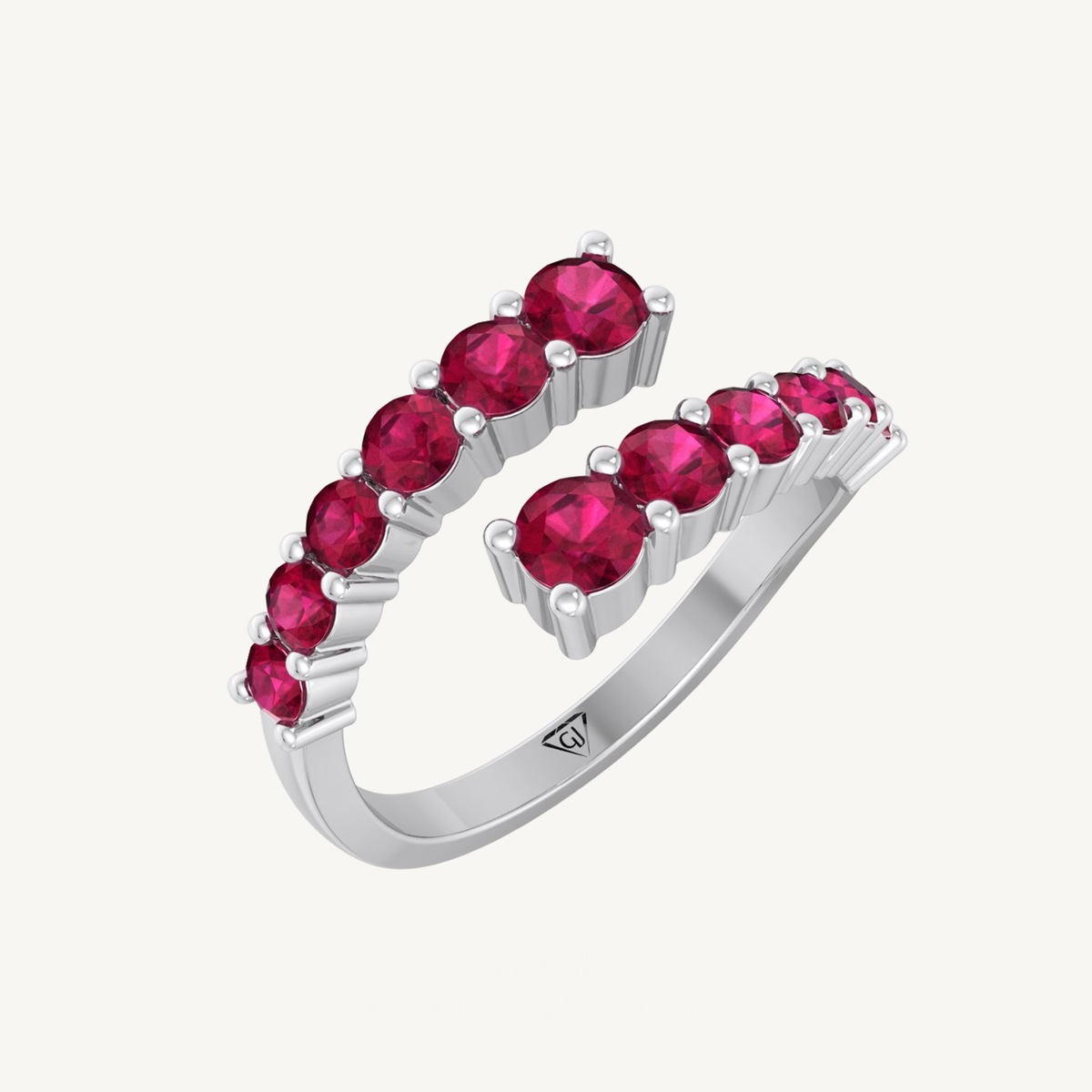 Red Ruby Twist Ring