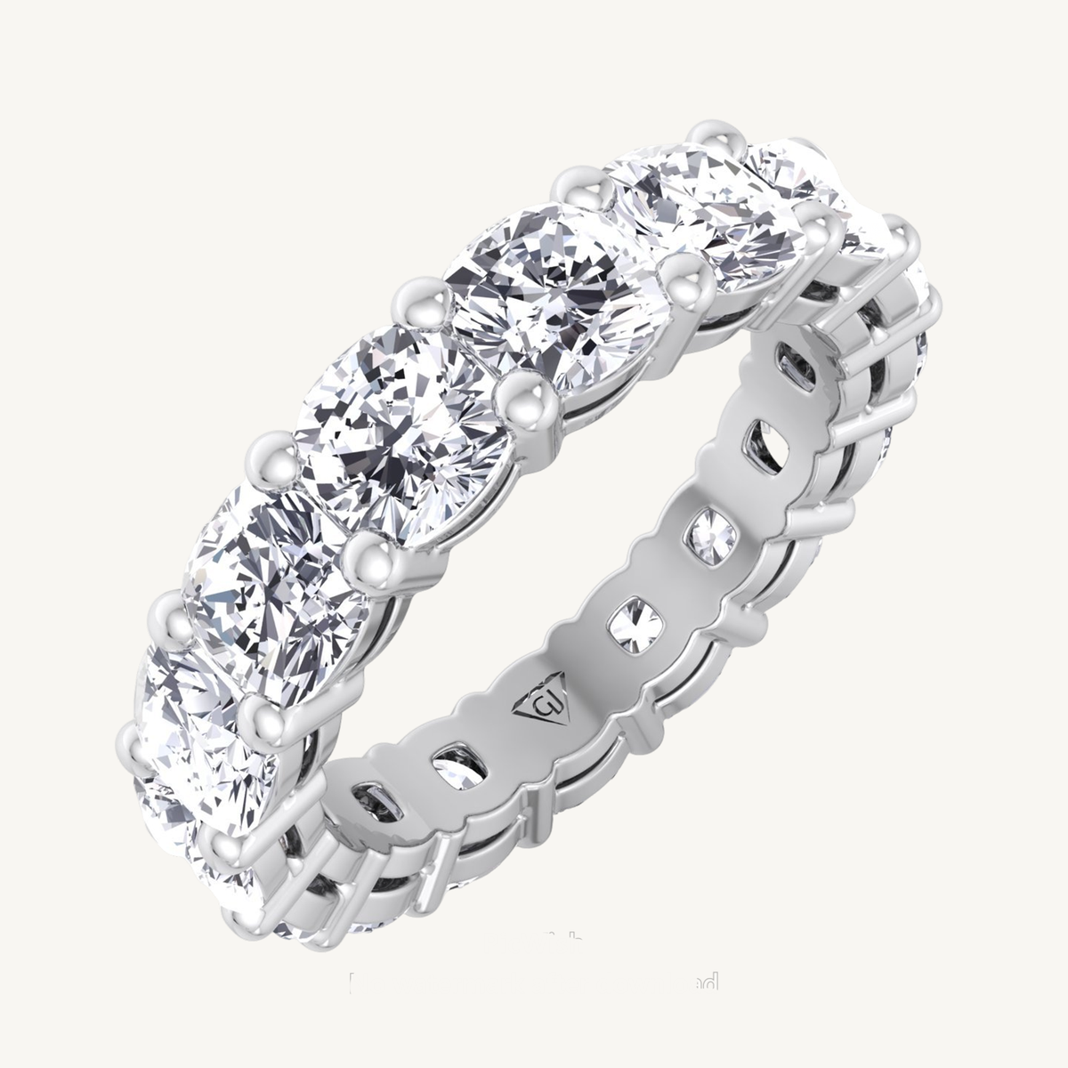 Cushion Cut Natural Diamond Eternity Band