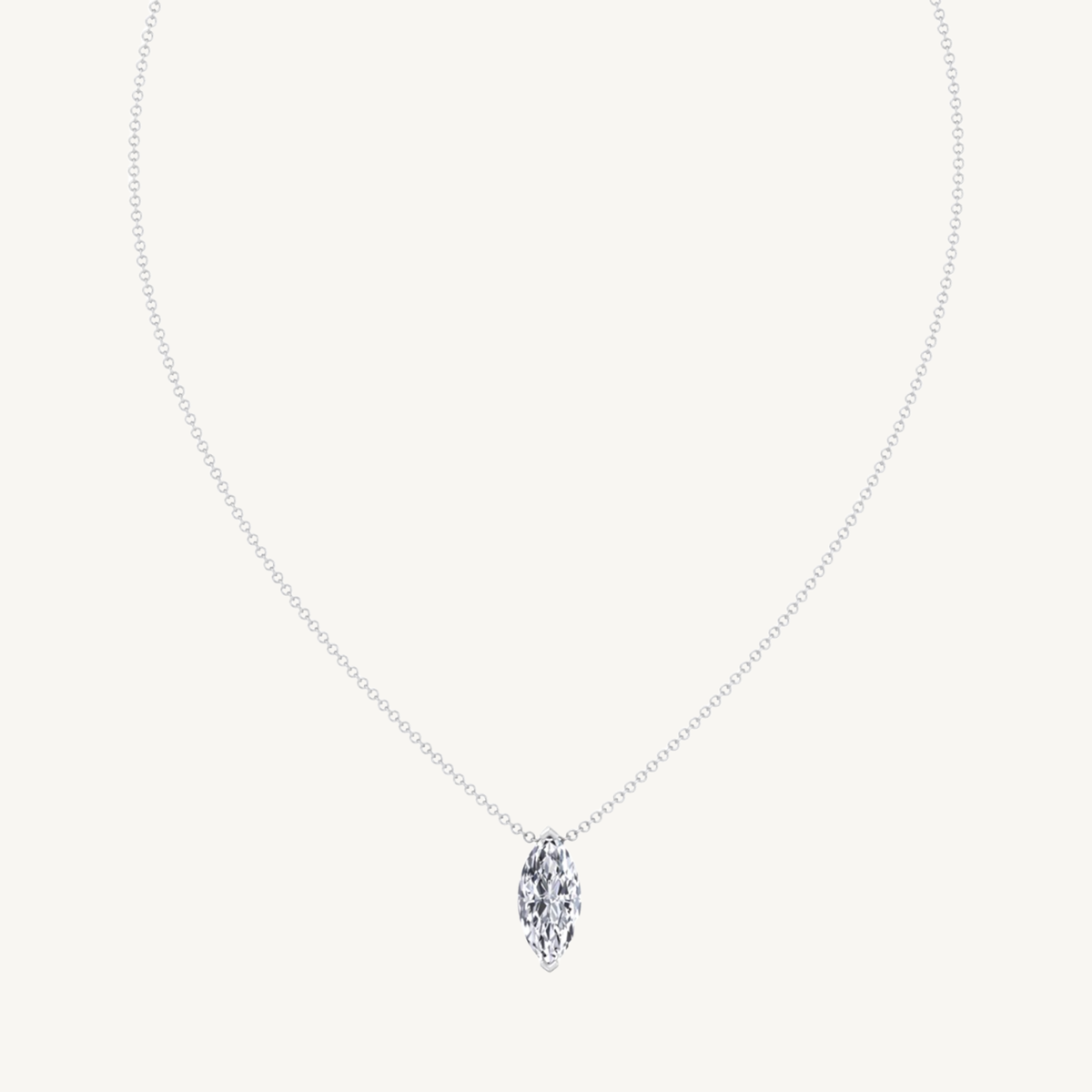 Marquise Shape Natural Diamond Pendant