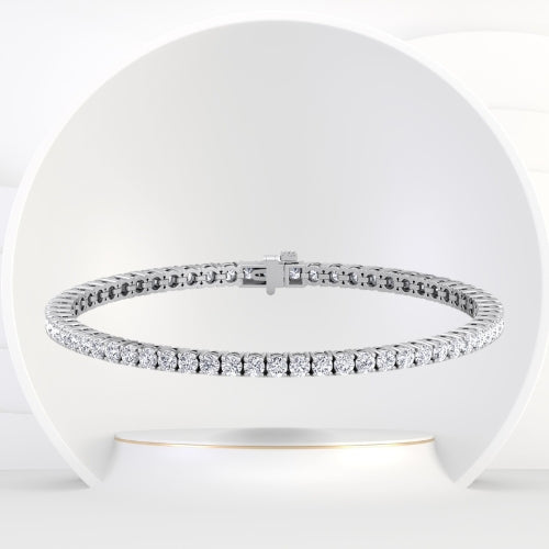 Men's Diamond Tennis Bracelet 14K Solid Gold