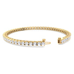 Men's Diamond Tennis Bracelet 14K Solid Yellow Clasp