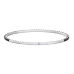 Natural Black Diamond Bangle White Gold