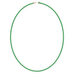Natural Green Emerald Tennis Necklace Rose, Profile
