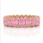 Oval Shape Pink Sapphire Eternity Band YG 2