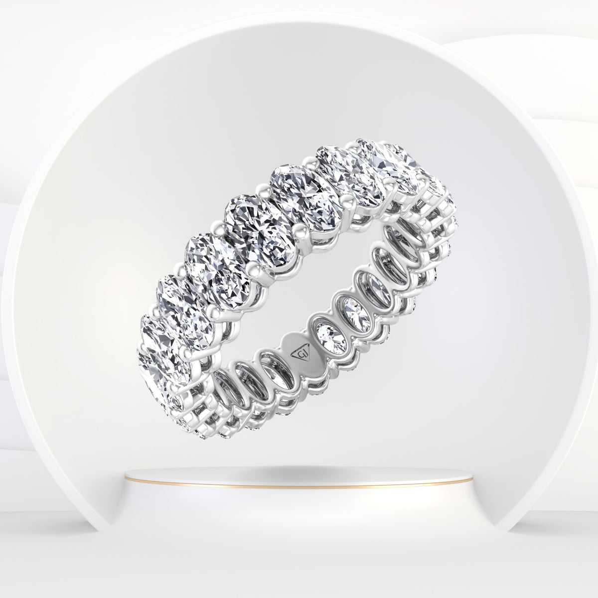 Oval Cut Natural Diamond Eternity Band