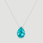Pear Shape Bezel Set Natural Paraiba Tourmaline Pendant