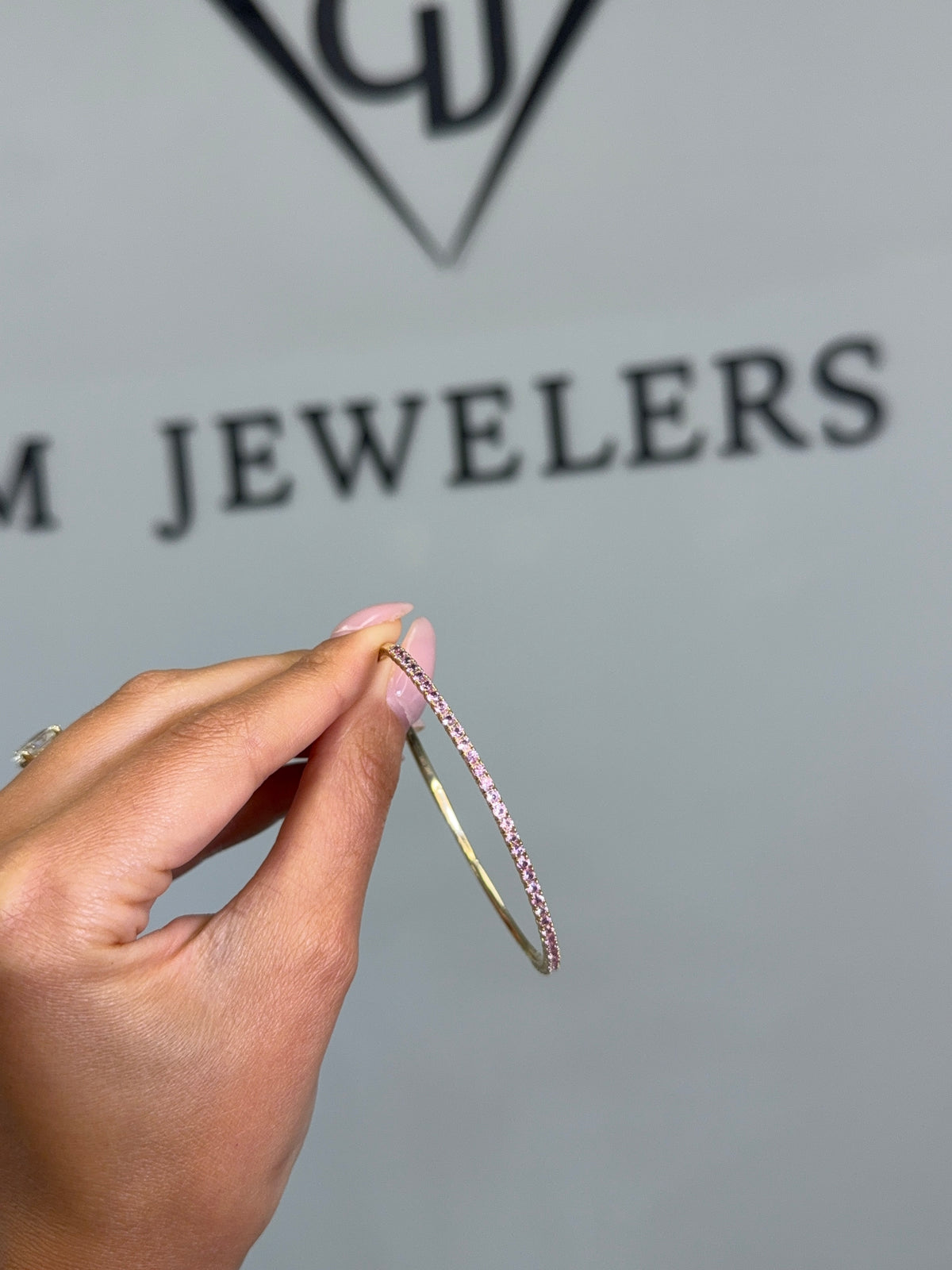 Flexible Natural Pink Sapphire Bangle Lifestyle 3