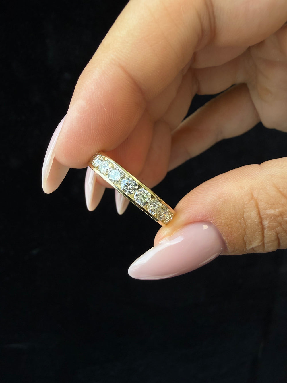 Venti - Channel Set Round Diamond Eternity Band Lifestyle
