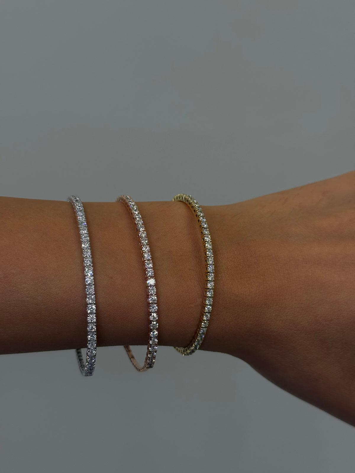 Flexible Natural Diamond Bangle in 14K Solid Gold  2