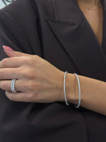 Flexible Natural Diamond Bangle in 14K Solid Gold 4