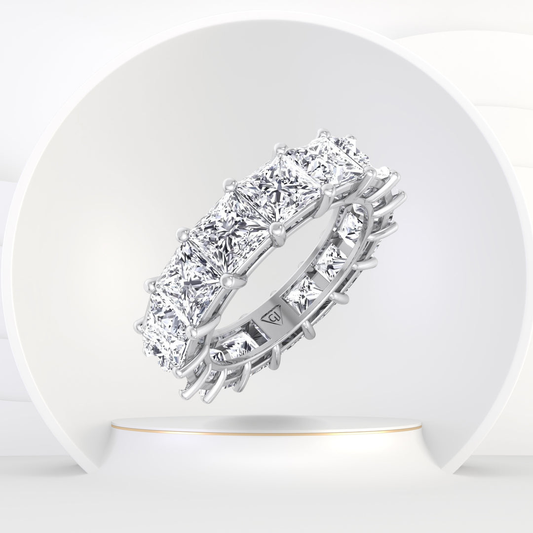 Princess Cut Natural Diamond Eternity Band