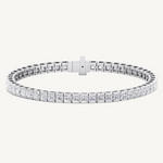 Princess Cut Natural Diamond Tennis Bracelet 14K Solid Gold