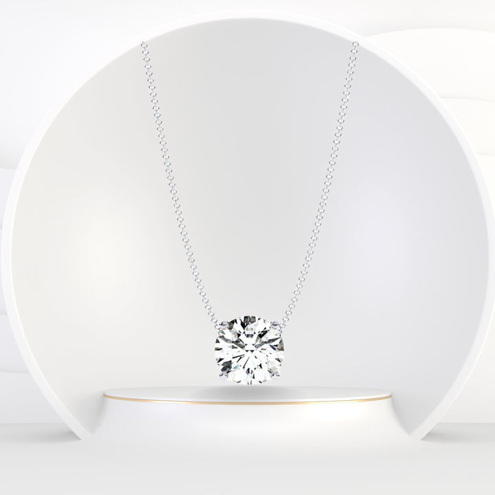 Melody - Classic Round Diamond Pendant