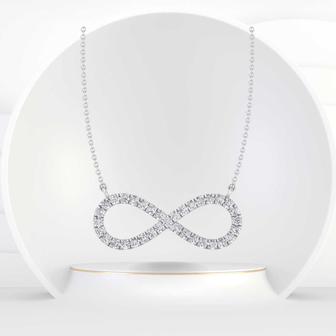 Celine - Great Mothers Day Gift - .92CT T.W Infinity Diamond Pendant