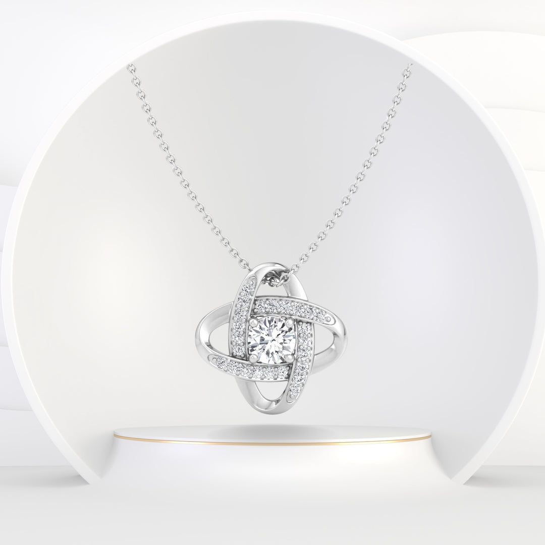 Colette - Infinity Diamond Solitaire Pendant (  .55 T.W ) - Gem Jewelers Co