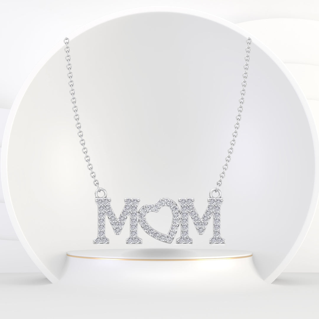 Best Mother's Day Gift - Mom Diamond Pendant Necklace