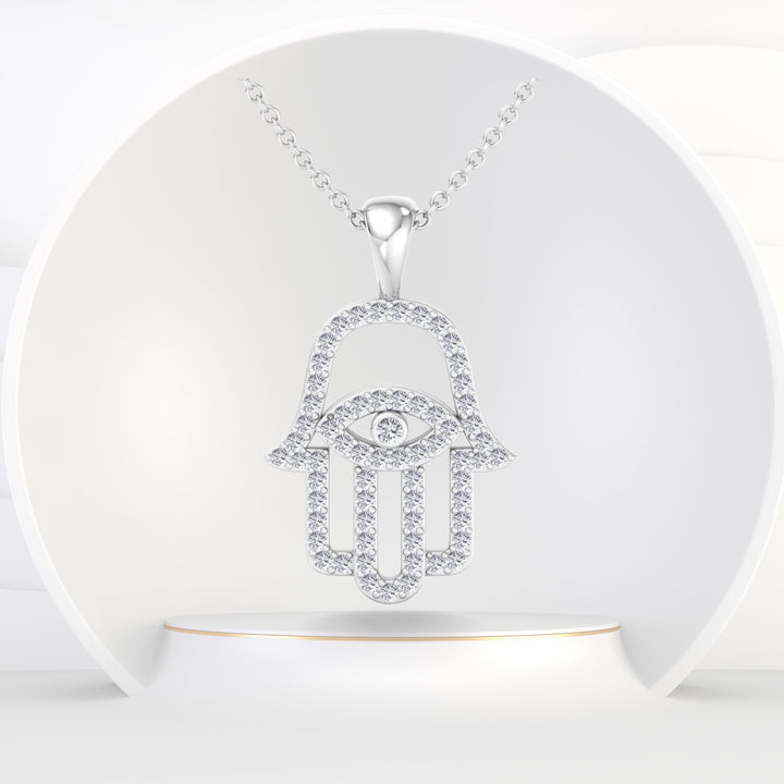 Habib - 1.20CT Diamond Hamsa Pendant Necklace