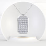 Vito - Diamond Dog Tag Pendant Necklace - Gem Jewelers Co