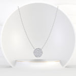 Amanda - 1/3 Carat TW Diamond Circle Pendant Necklace - Gem Jewelers Co