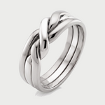 Knotted Puzzle Men's Solid Gold Band WG