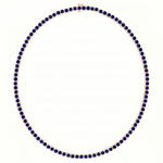 Bezel Set Natural Blue Sapphire Tennis Necklace RG