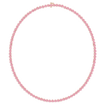 Bezel Set Natural Pink Sapphire Tennis Necklace RG