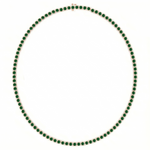 Bezel Set Natural Green Emerald Tennis Necklace RG