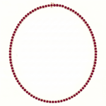 Bezel Set Natural Red Ruby Tennis Necklace RG
