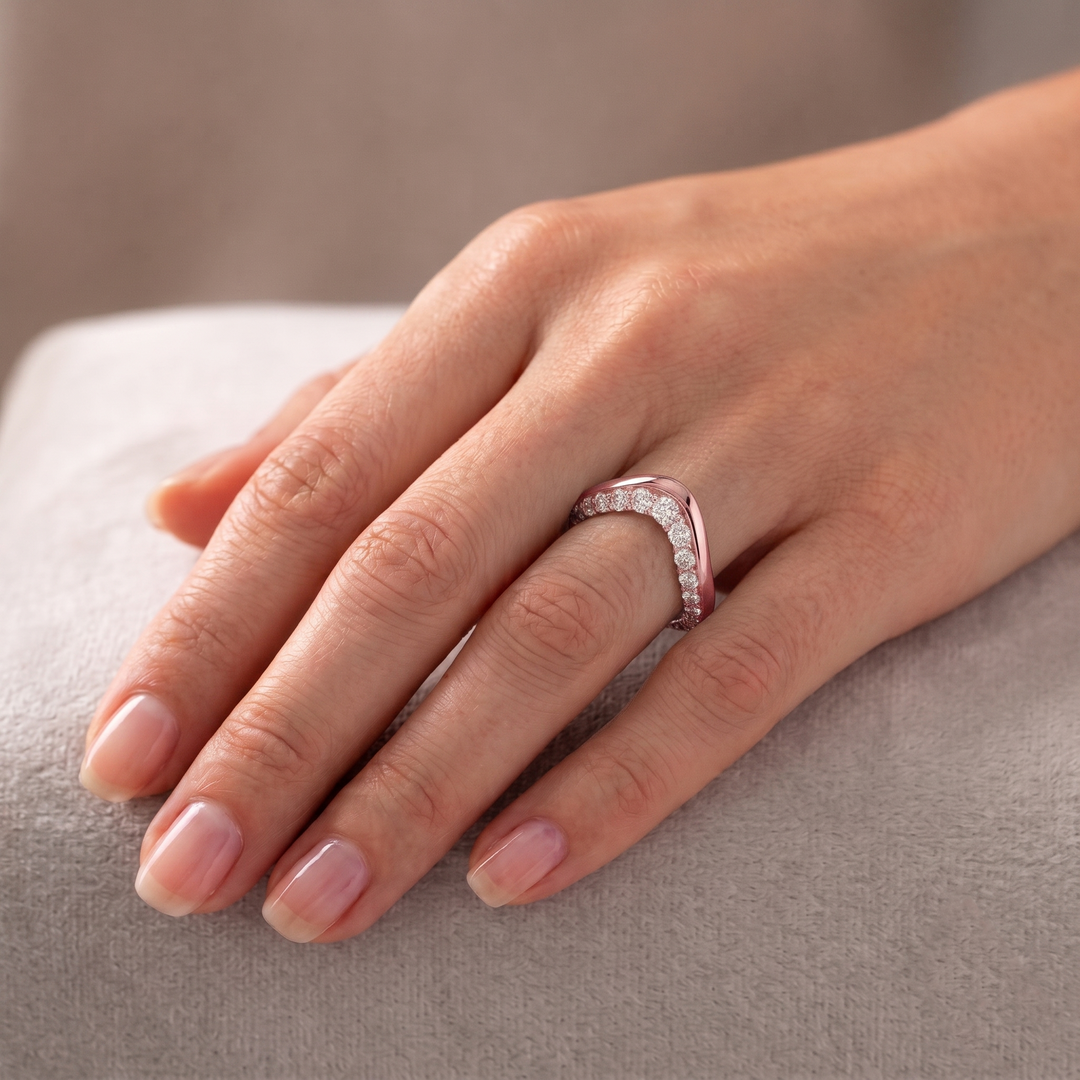 Natural Diamond Invisible Halo Eternity Band