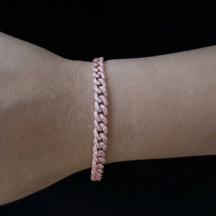 3CT Natural Diamond Cuban Link Bracelet ( 5.5mm )