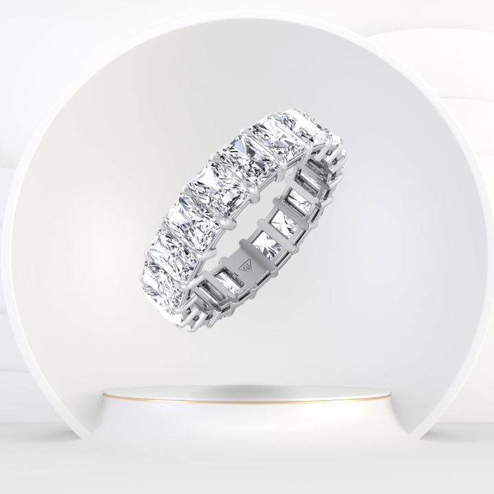 Radiant Cut Natural Diamond Eternity Band