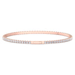 Flexible Natural Diamond Full Bangle in 14K rose Gold 2ct