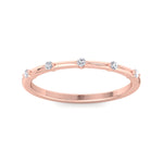 Myra - 5 Stone Round Diamond Dainty Ring Single Prong - Gem Jewelers Co