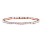 Flexible Tennis Bracelet -14K-3CT-6CT-Rose Gold