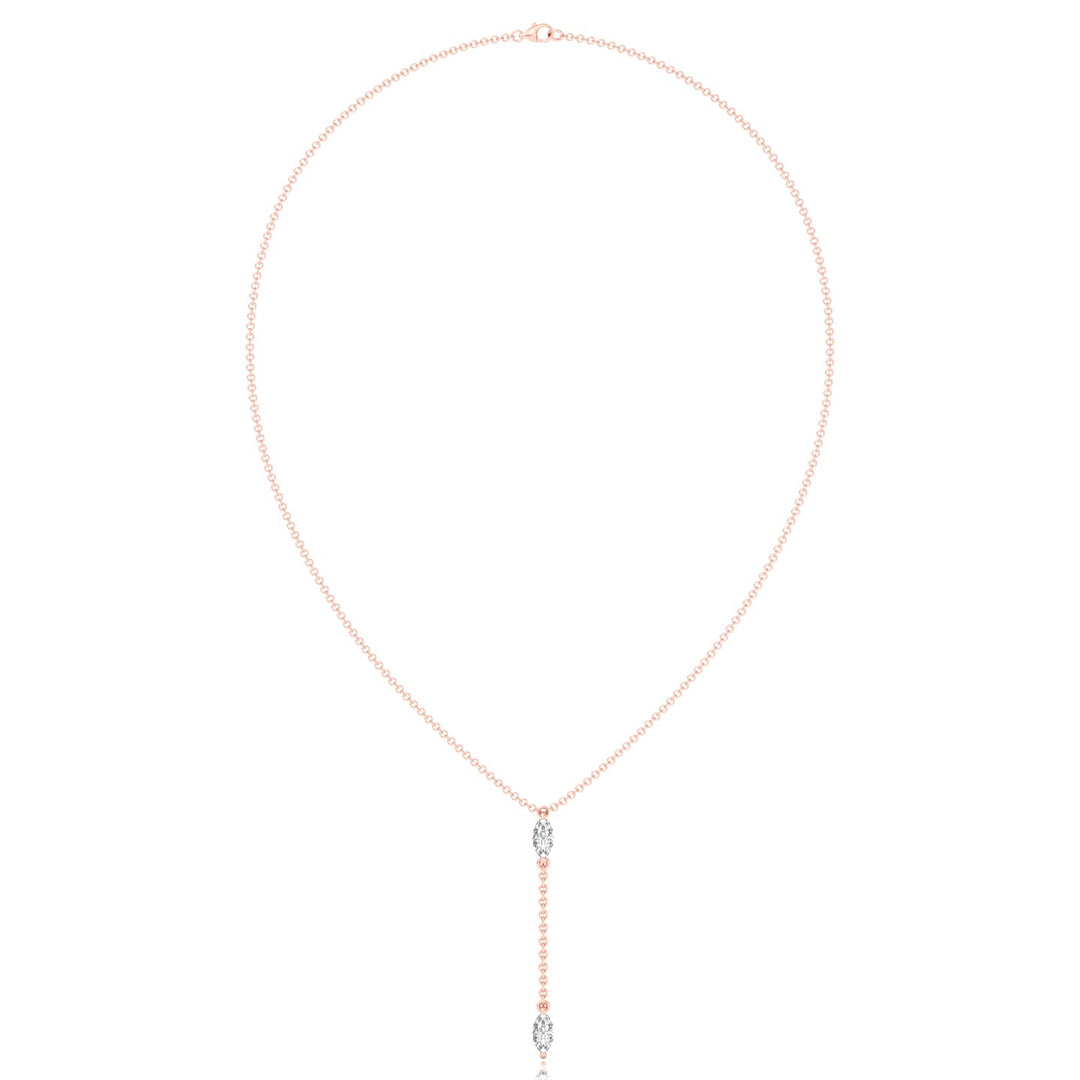 .50CT Marquise Shape Natural Diamond Lariat Necklace