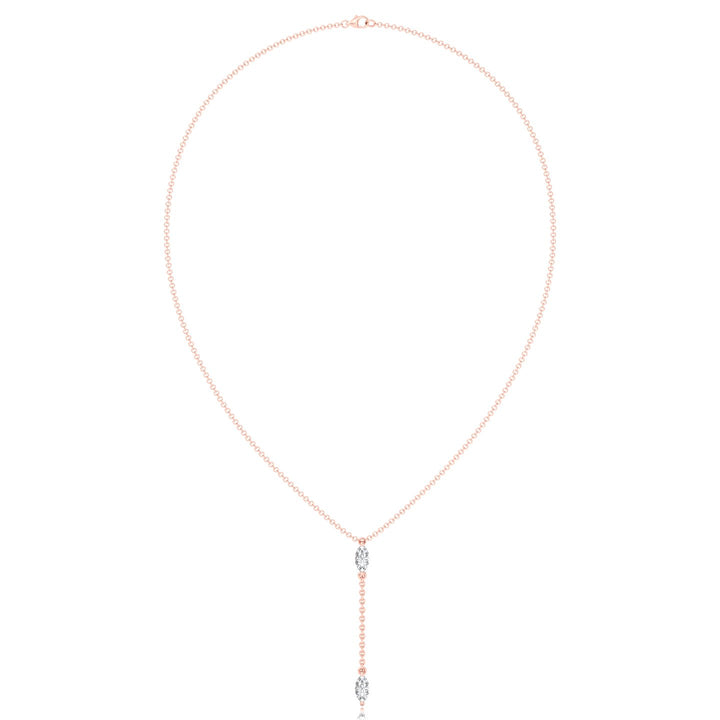 .50CT Marquise Shape Natural Diamond Lariat Necklace