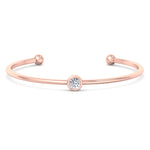 Ciella - Bezel Set Natural Diamond Solitaire Bangle - Gem Jewelers Co