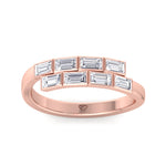 Giselli - Baguette Shape Bezel Setting Diamond Wrap Ring - Gem Jewelers Co
