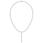 4 Prong Natural Diamond Y Drop Tennis Necklace RG 3