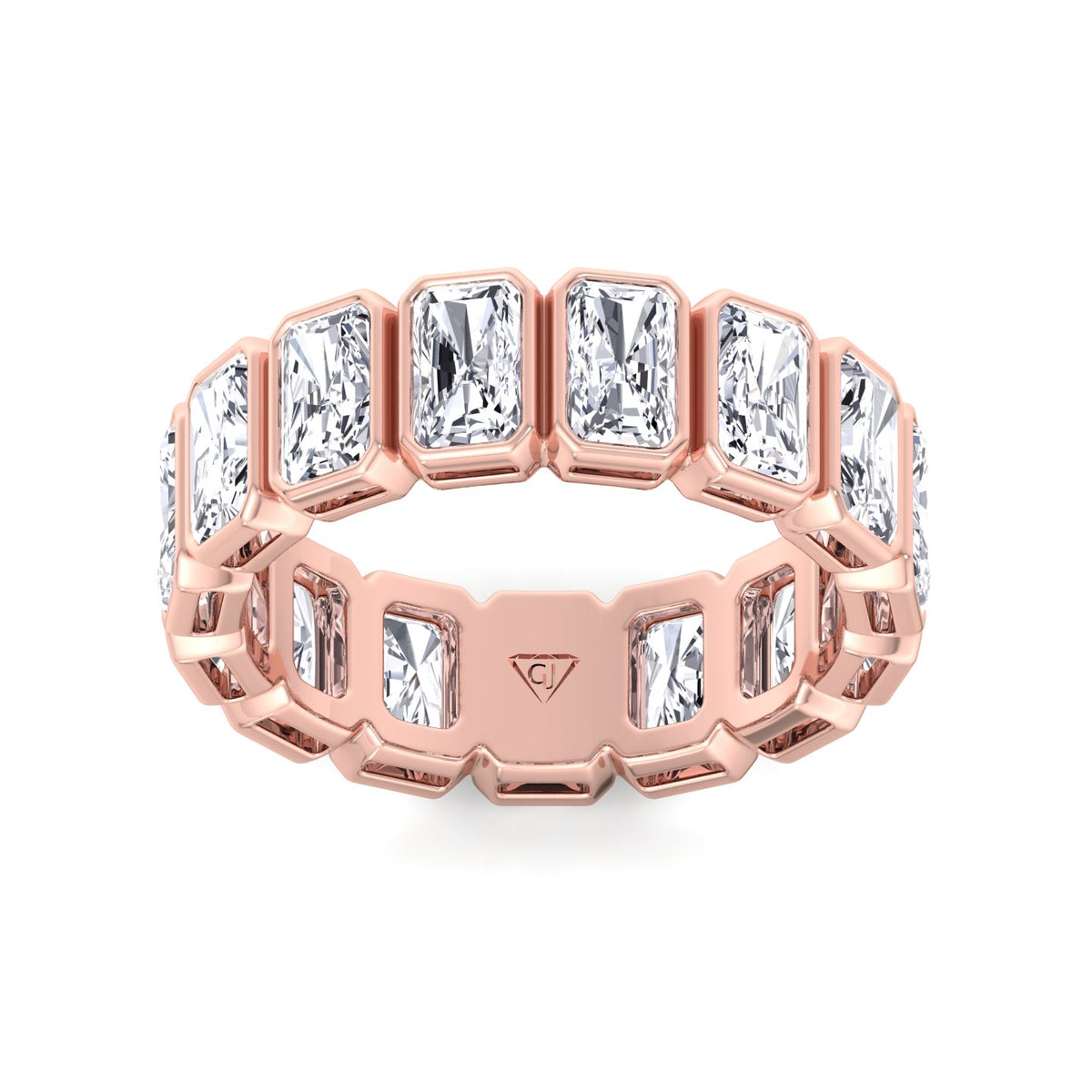 Griseldi - Radiant Shape Bezel Set Diamond Eternity Band - Gem Jewelers Co