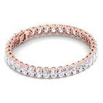 Foothill - 4 Prong Oval Shape Natural Diamond Tennis Bracelet - Gem Jewelers Co