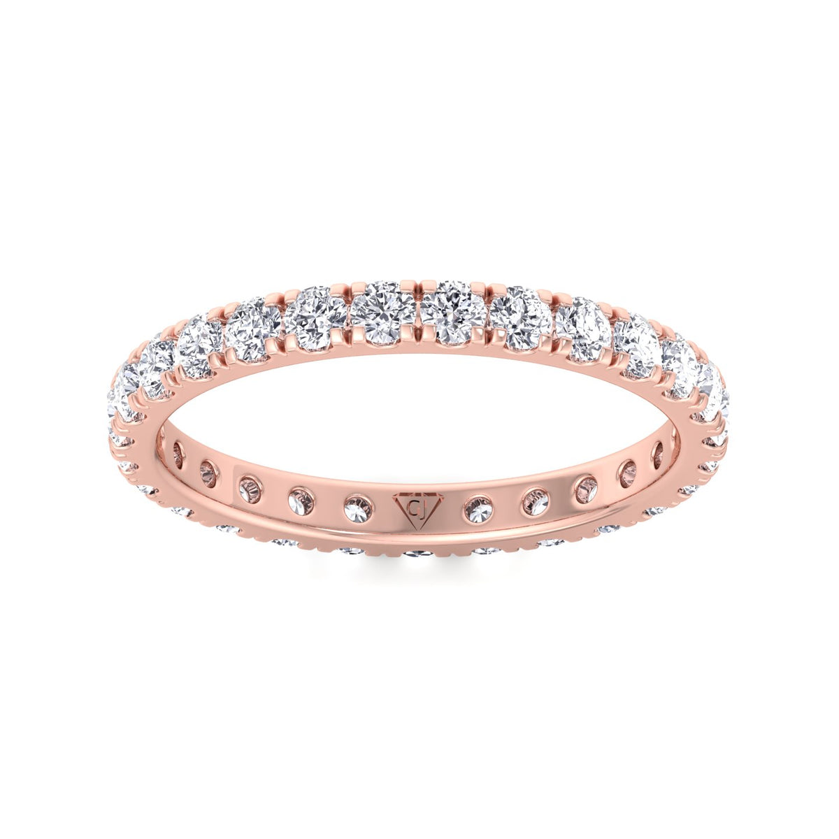 Super Deal - 1.00CT T.W Round Brilliant VS2 Clarity, G Color Natural Diamond Eternity Band U-Prong Setting - Gem Jewelers Co