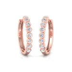 RG Round Shape Natural Diamond Hoop Earrings 2