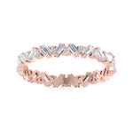 Delfina - Baguette and Round Shape Diamond Offset Band - Gem Jewelers Co
