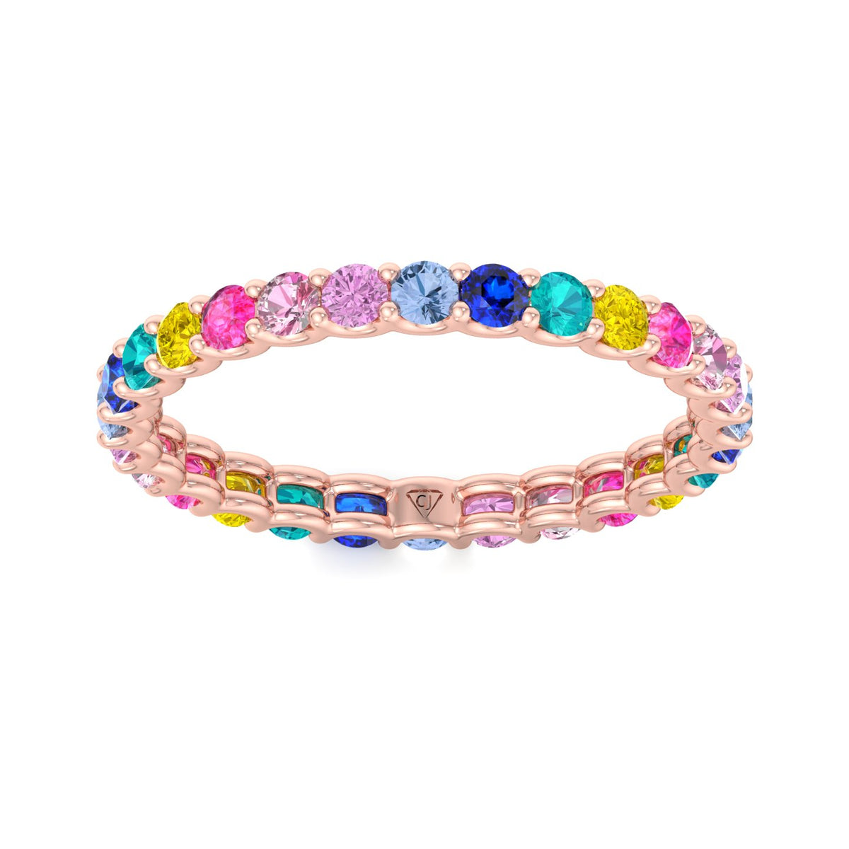 Luccia - Multi-Color Gemstones Eternity Band - Gem Jewelers Co