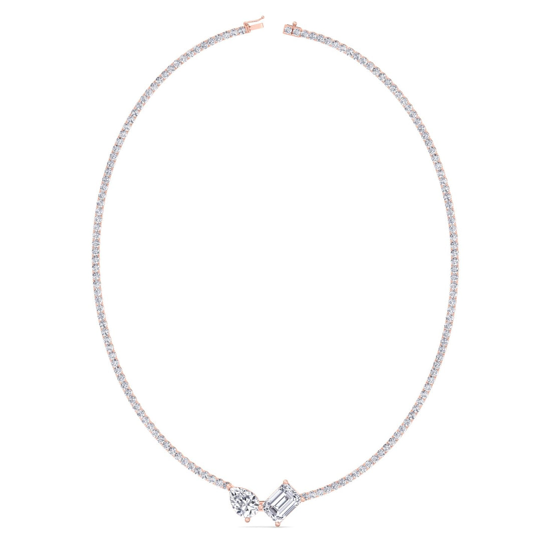 Taron - Toi Et Moi Diamond Tennis Necklace