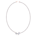 Taron - Toi Et Moi Diamond Tennis Necklace - Gem Jewelers Co